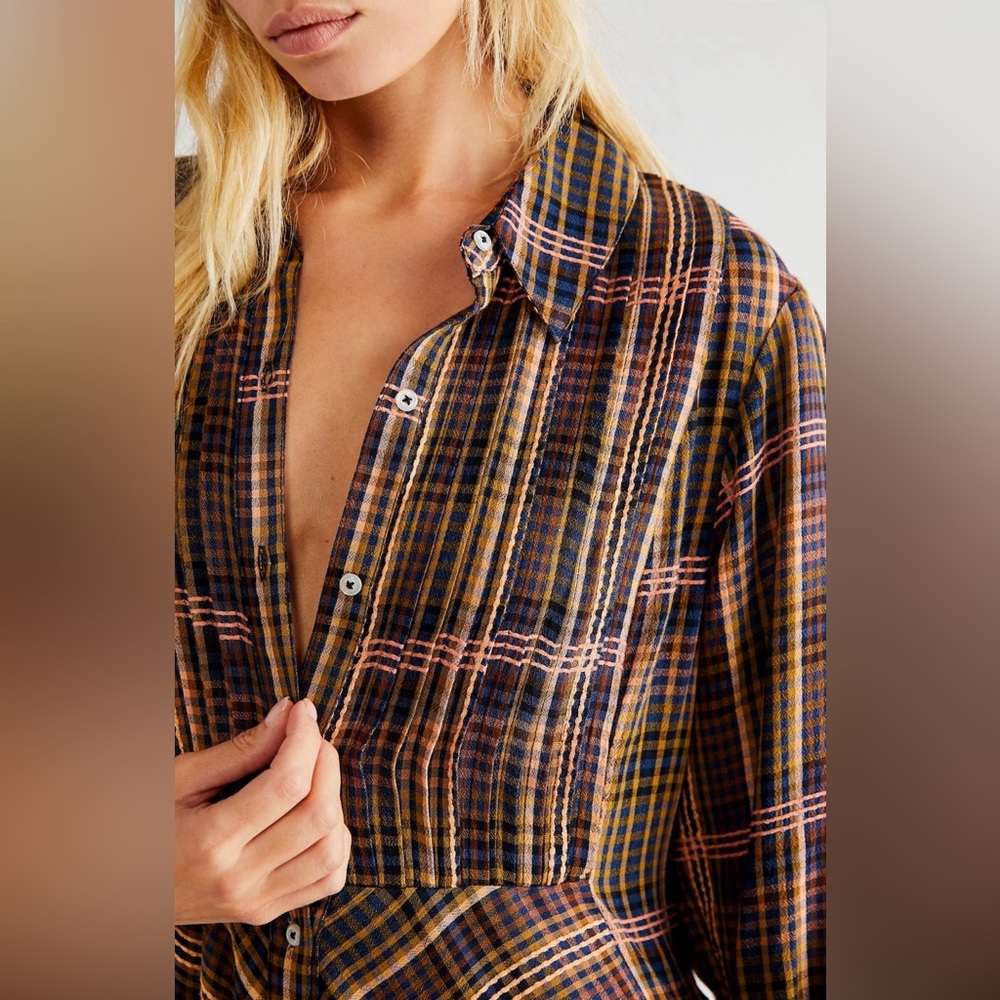 Free People Sadie Plaid Maxi Dress - Picture 3 of 6